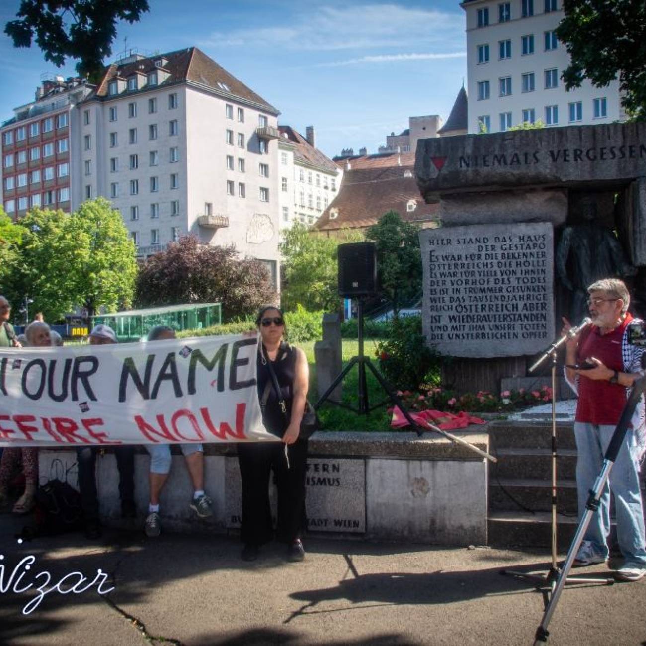 Ansprache von Ernst Wolrab vor dem antifaschistischen Denkmal