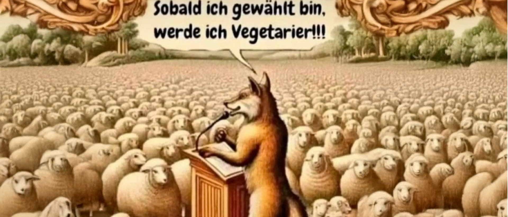 Der Wolf als Freund der Schafe